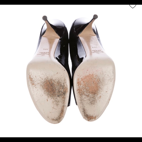 Valentino Peep-Toe Patent Leather Heels - Picture 5 of 5